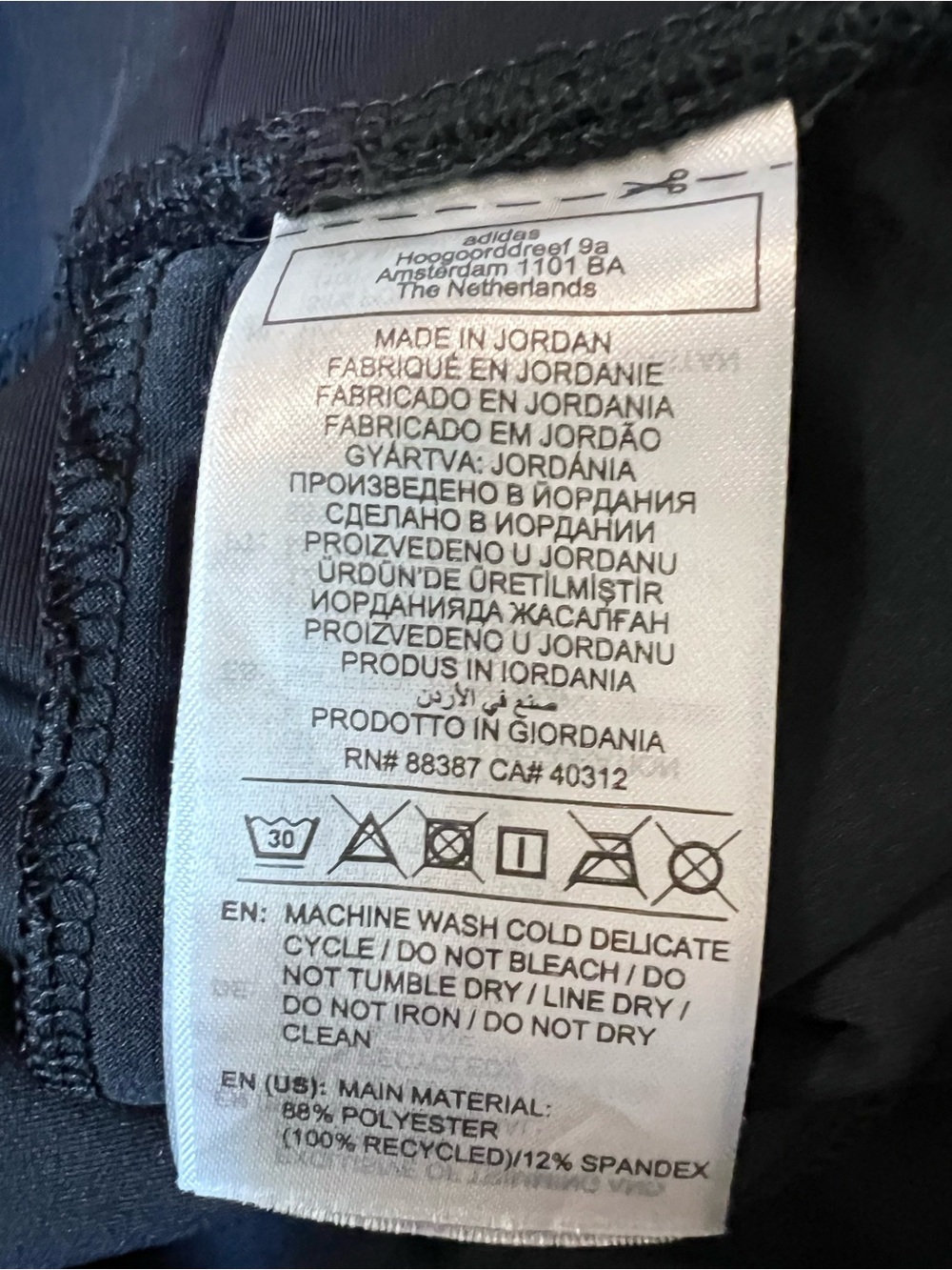 adidas Womens Black Wide-Leg Pull On Activewear Pants M Elastic Waist High Rise - Picture 7 of 9